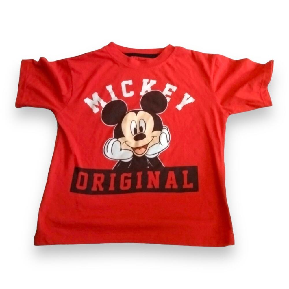Disney Boys Tee Size 4 Mickey Mouse The Roadster Racers Original Red Black